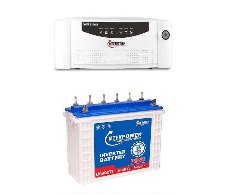 Microtek Super Power 1100 Inverter With Microtek 150AH Tall Tubular