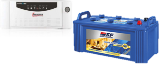 INVERTER BATTERY COMBO Microtek Super Power Digital UPS 900 (800VA) Inverter & SF SONIC FP42S1200 Inverter Battery - 12V 100 AH